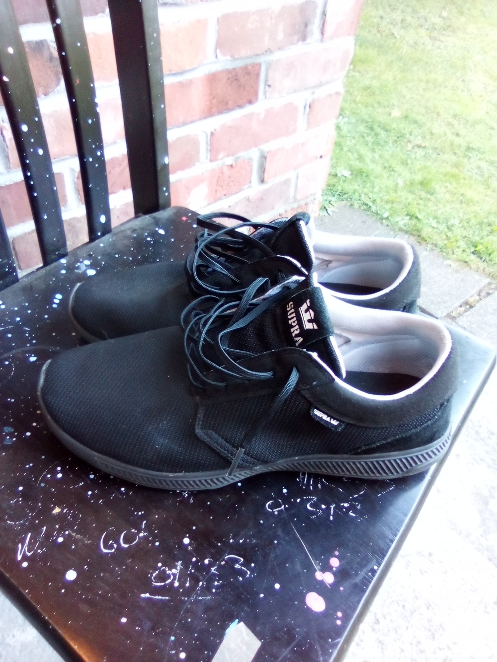 Supra Men’s Black Lace-Up Casual Sneakers